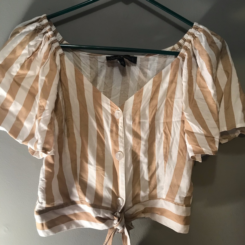 Off the shoulder striped blouse